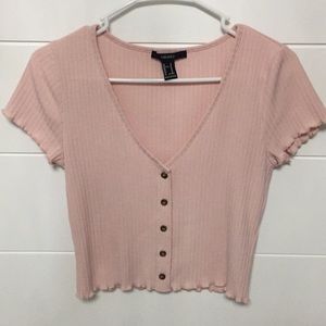 Pink forever 21 cropped top.